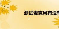 测试麦克风有没有声音
