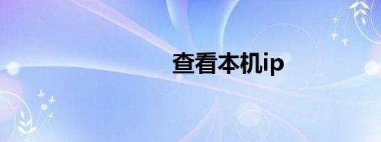查看本机ip