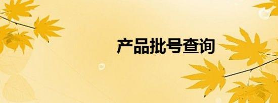 产品批号查询