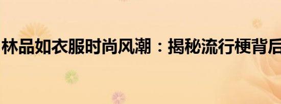 林品如衣服时尚风潮：揭秘流行梗背后的故事