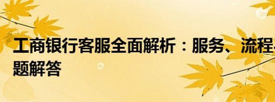 工商银行客服全面解析：服务、流程与常见问题解答