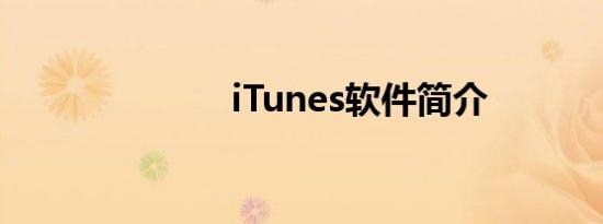 iTunes软件简介
