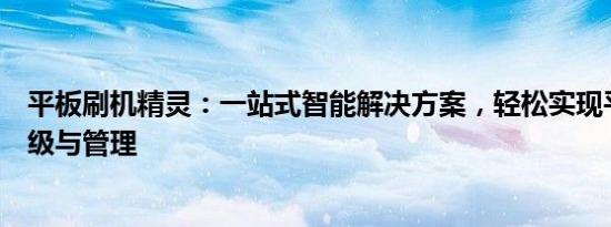平板刷机精灵：一站式智能解决方案，轻松实现平板设备升级与管理
