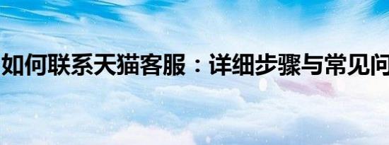 如何联系天猫客服：详细步骤与常见问题解答