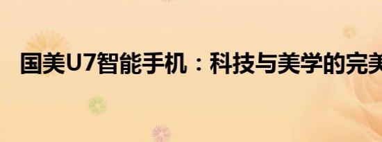 国美U7智能手机：科技与美学的完美结合