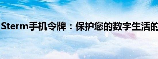 Sterm手机令牌：保护您的数字生活的安全锁