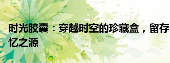 时光胶囊：穿越时空的珍藏盒，留存未来的回忆之源