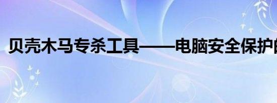 贝壳木马专杀工具——电脑安全保护的利器