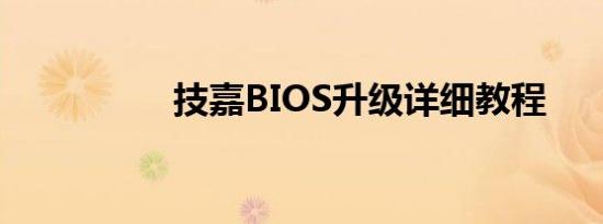 技嘉BIOS升级详细教程