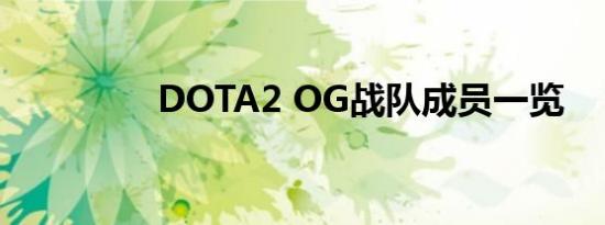 DOTA2 OG战队成员一览