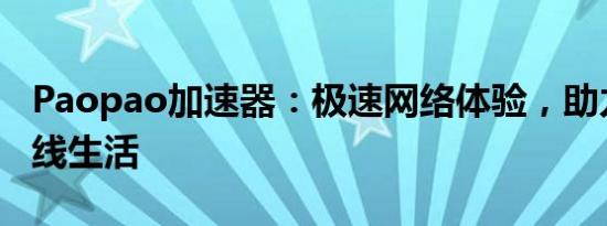Paopao加速器：极速网络体验，助力你的在线生活