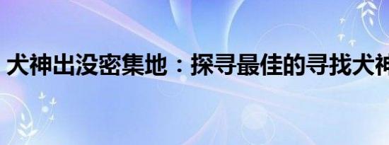 犬神出没密集地：探寻最佳的寻找犬神地点！