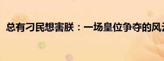 总有刁民想害朕：一场皇位争夺的风云变幻