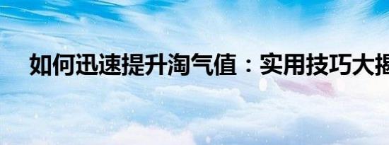 如何迅速提升淘气值：实用技巧大揭秘！