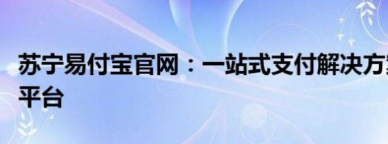 苏宁易付宝官网：一站式支付解决方案的首选平台