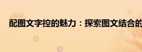 配图文字控的魅力：探索图文结合的精髓