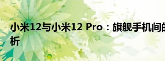 小米12与小米12 Pro：旗舰手机间的差异解析