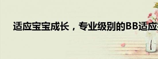 适应宝宝成长，专业级别的BB适应技巧