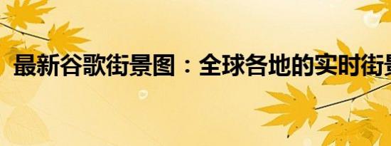 最新谷歌街景图：全球各地的实时街景探索