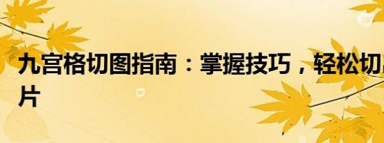 九宫格切图指南：掌握技巧，轻松切出精彩图片