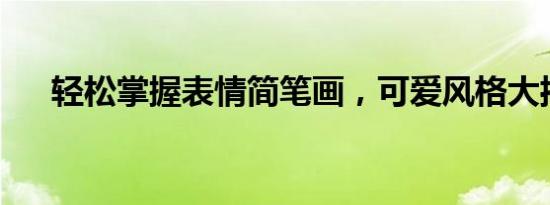轻松掌握表情简笔画，可爱风格大揭秘