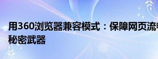 用360浏览器兼容模式：保障网页流畅访问的秘密武器