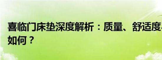 喜临门床垫深度解析：质量、舒适度与性价比如何？