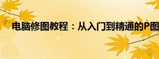 电脑修图教程：从入门到精通的P图指南