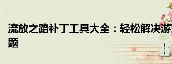 流放之路补丁工具大全：轻松解决游戏更新问题