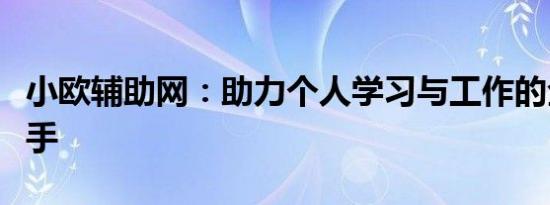 小欧辅助网：助力个人学习与工作的全方位助手