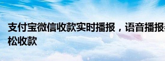 支付宝微信收款实时播报，语音播报器助你轻松收款