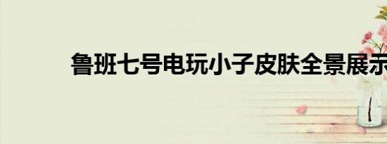 鲁班七号电玩小子皮肤全景展示