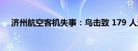 济州航空客机失事：鸟击致 179 人遇难