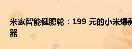 米家智能健腹轮：199 元的小米爆款健身神器