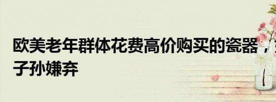 欧美老年群体花费高价购买的瓷器，如今却遭子孙嫌弃