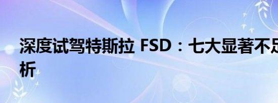 深度试驾特斯拉 FSD：七大显著不足全面剖析